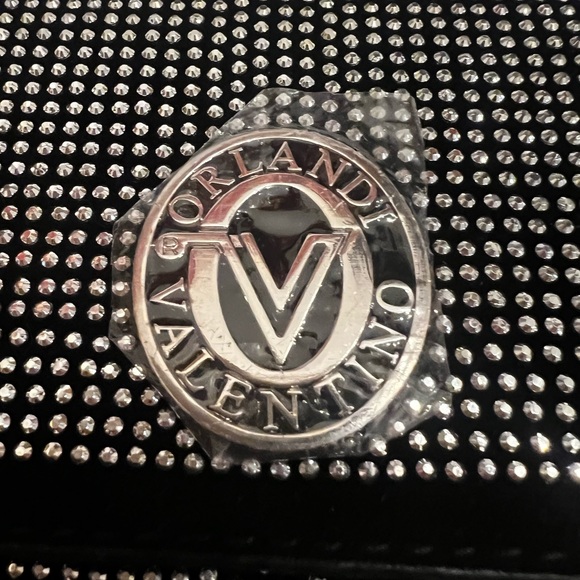 Valentino Orlandi Black Handbag with Silver Stud Accents - NWT - Picture 5 of 10